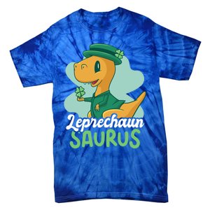 Leprechaun Saurus With A Dinosaur For St Patrick's Day Gift Tie-Dye T-Shirt