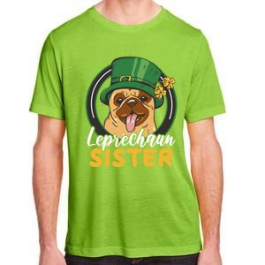 Leprechaun Sister With A Dog For St Patrick's Day Funny Gift Adult ChromaSoft Performance T-Shirt