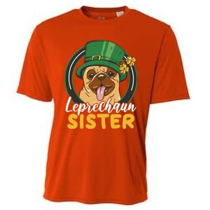 Leprechaun Sister With A Dog For St Patrick's Day Funny Gift Cooling Performance Crew T-Shirt