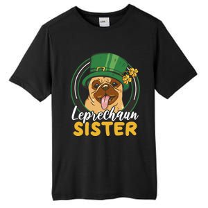 Leprechaun Sister With A Dog For St Patrick's Day Funny Gift Tall Fusion ChromaSoft Performance T-Shirt