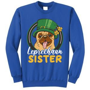 Leprechaun Sister With A Dog For St Patrick's Day Funny Gift Sweatshirt