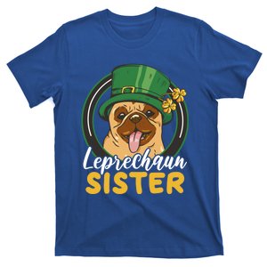 Leprechaun Sister With A Dog For St Patrick's Day Funny Gift T-Shirt