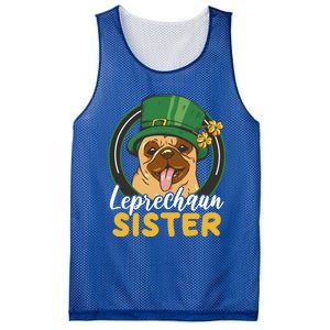 Leprechaun Sister With A Dog For St Patrick's Day Funny Gift Mesh Reversible Basketball Jersey Tank