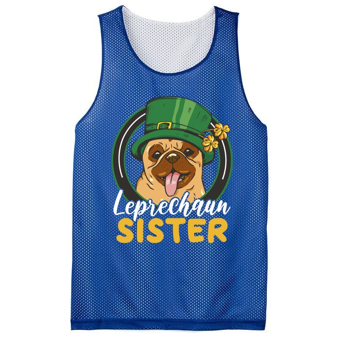 Leprechaun Sister With A Dog For St Patrick's Day Funny Gift Mesh Reversible Basketball Jersey Tank