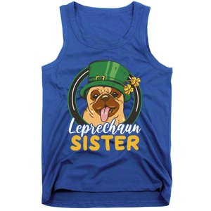 Leprechaun Sister With A Dog For St Patrick's Day Funny Gift Tank Top