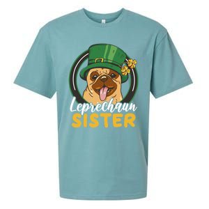 Leprechaun Sister With A Dog For St Patrick's Day Funny Gift Sueded Cloud Jersey T-Shirt