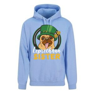 Leprechaun Sister With A Dog For St Patrick's Day Funny Gift Unisex Surf Hoodie