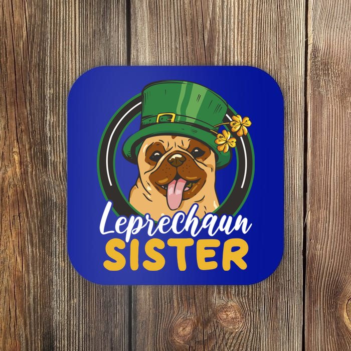 Leprechaun Sister With A Dog For St Patrick's Day Great Gift Coaster