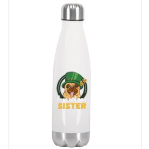 Leprechaun Sister With A Dog For St Patrick's Day Great Gift Stainless Steel Insulated Water Bottle