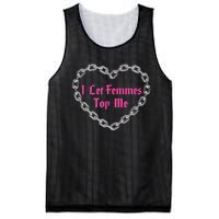 Lesbian Subtle Wlw Queer Lgbt Pride I Let Femmes Top Me Mesh Reversible Basketball Jersey Tank