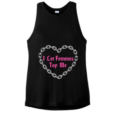 Lesbian Subtle Wlw Queer Lgbt Pride I Let Femmes Ladies PosiCharge Tri-Blend Wicking Tank