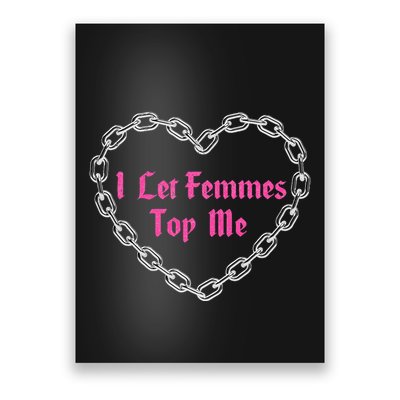 Lesbian Subtle Wlw Queer Lgbt Pride I Let Femmes Poster