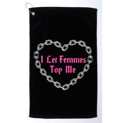 Lesbian Subtle Wlw Queer Lgbt Pride I Let Femmes Golf Towel