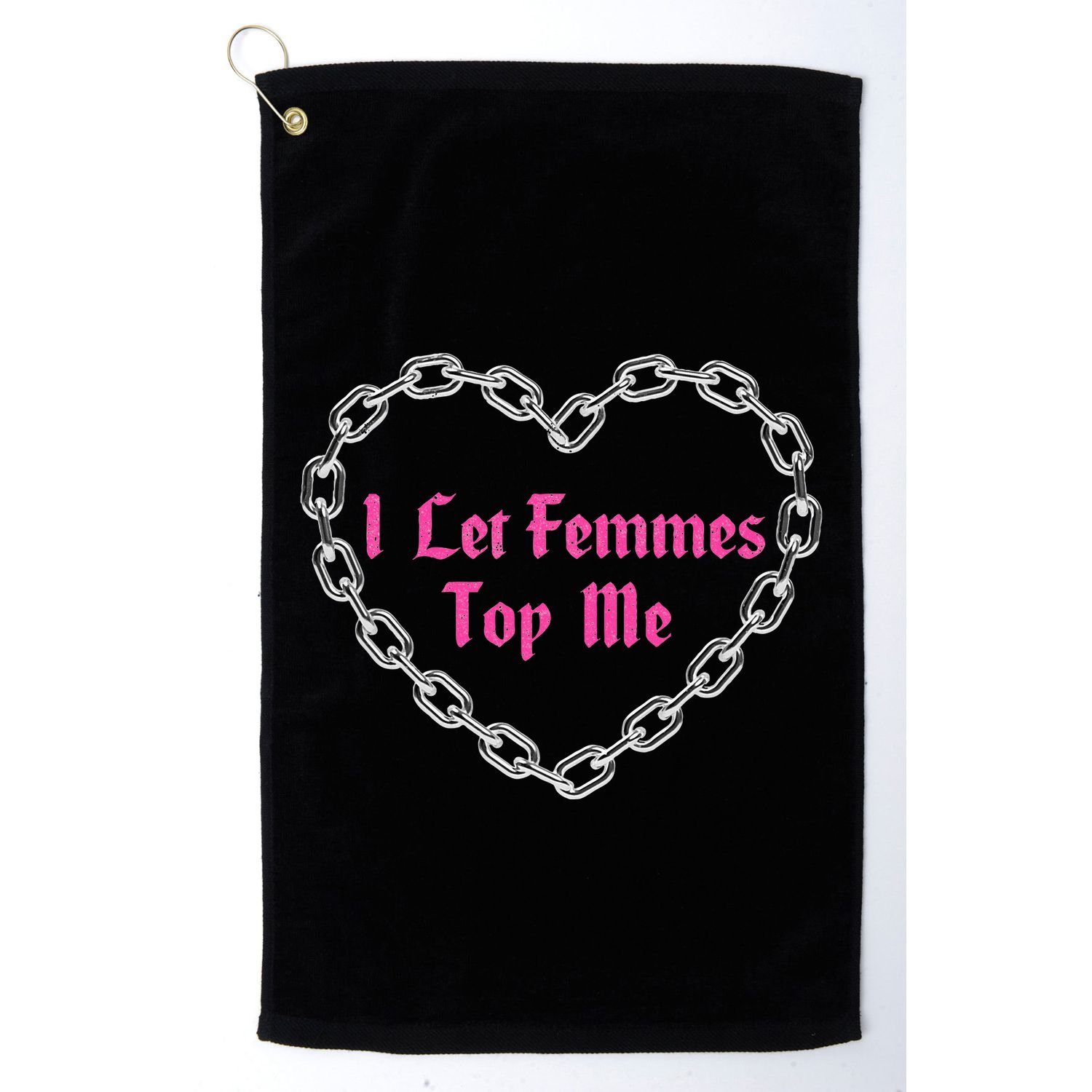 Lesbian Subtle Wlw Queer Lgbt Pride I Let Femmes Golf Towel