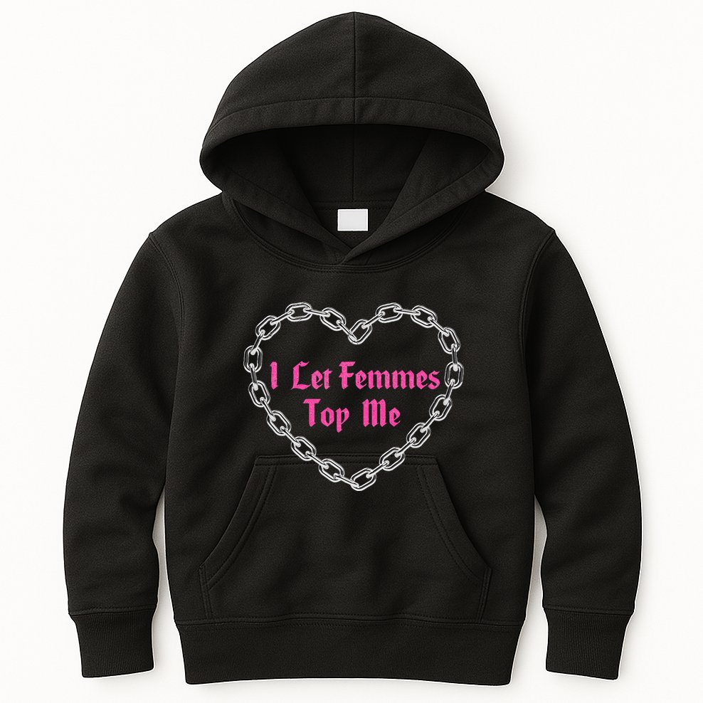 Lesbian Subtle Wlw Queer Lgbt Pride I Let Femmes Kids Hoodie