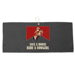 Lesbian Subtle Wlw Ride A Cowgirl Queer Gay P.R.I.D.E Month Large Microfiber Waffle Golf Towel