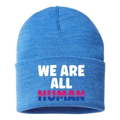 Lgbtq Support We Are All Hu Gift Sustainable Knit Beanie