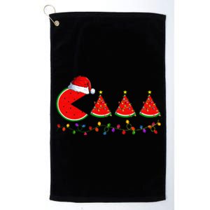 Lighting Santa Watermelon Xmas Tree Christmas In July Platinum Collection Golf Towel