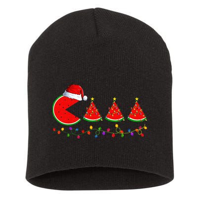 Lighting Santa Watermelon Xmas Tree Christmas In July Short Acrylic Beanie