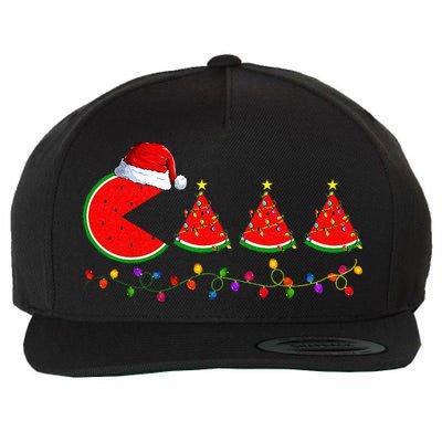 Lighting Santa Watermelon Xmas Tree Christmas In July Wool Snapback Cap