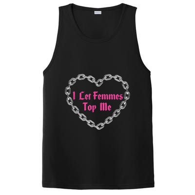 Lesbian Subtle Wlw Queer Lgbt Pride I Let Femmes Top Me PosiCharge Competitor Tank