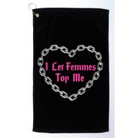 Lesbian Subtle Wlw Queer Lgbt Pride I Let Femmes Top Me Golf Towel