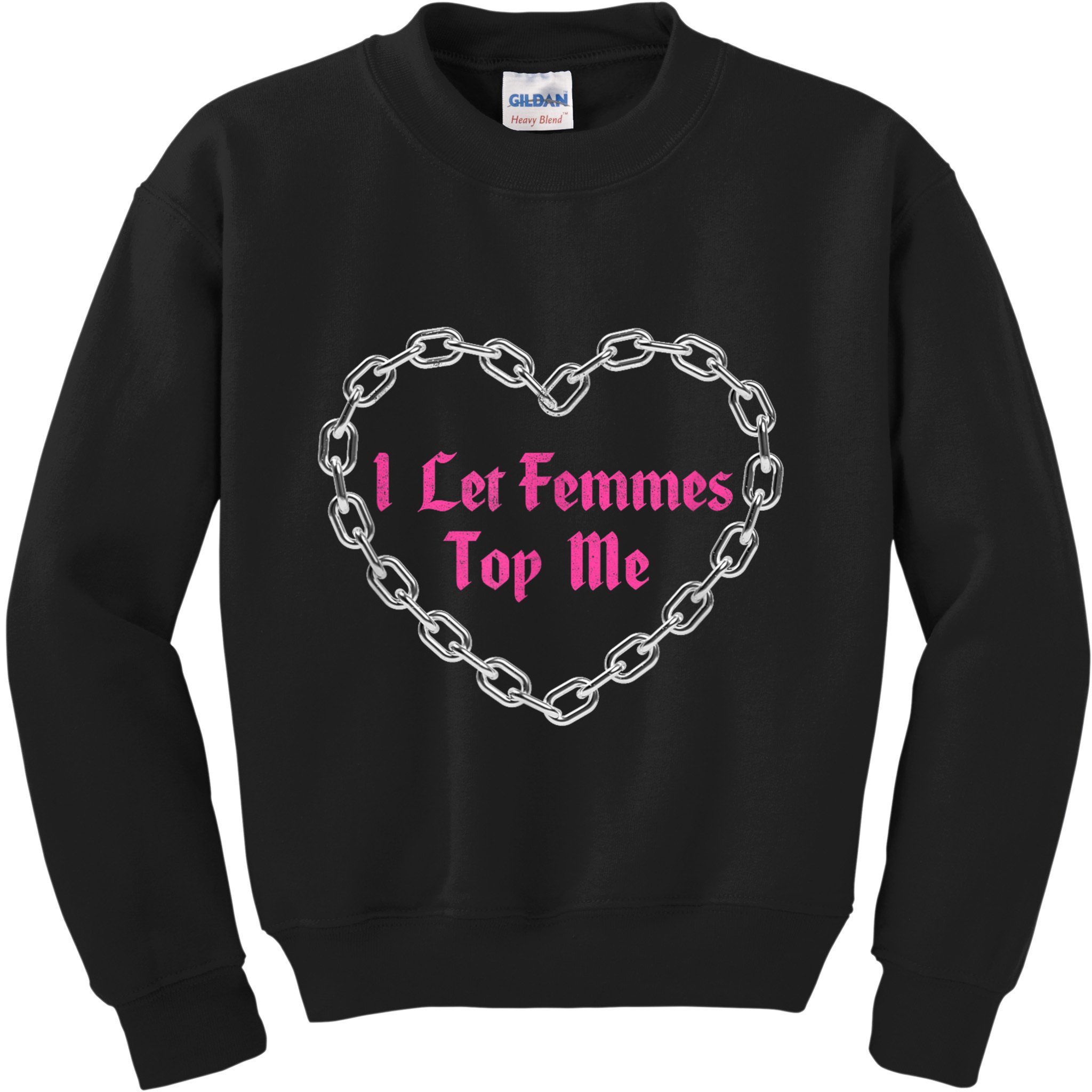 Lesbian Subtle Wlw Queer Lgbt Pride I Let Femmes Top Me Kids Sweatshirt