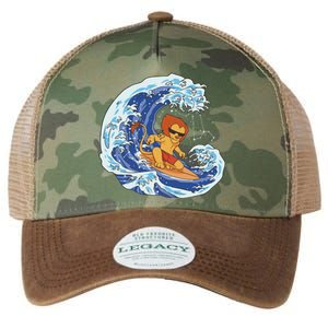 Lion Surfing Wave Legacy Tie Dye Trucker Hat