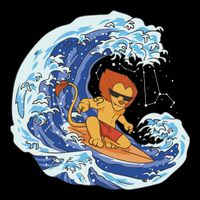 Lion Surfing Wave Backpack