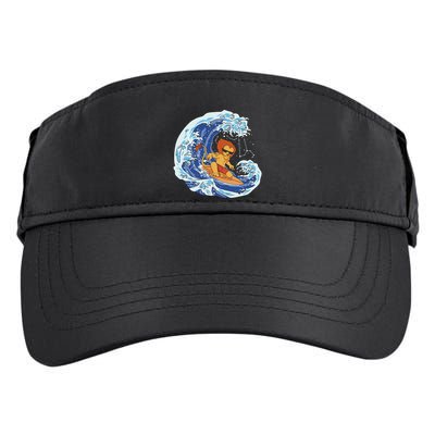 Lion Surfing Wave Adult Drive Performance Visor