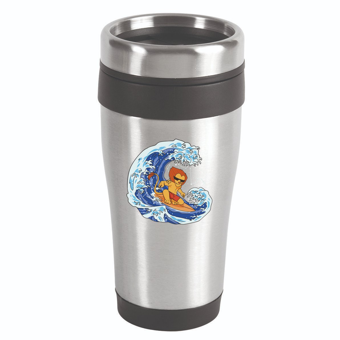 Lion Surfing Wave 16oz Travel Tumbler
