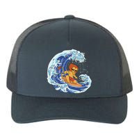 Lion Surfing Wave Yupoong Adult 5-Panel Trucker Hat