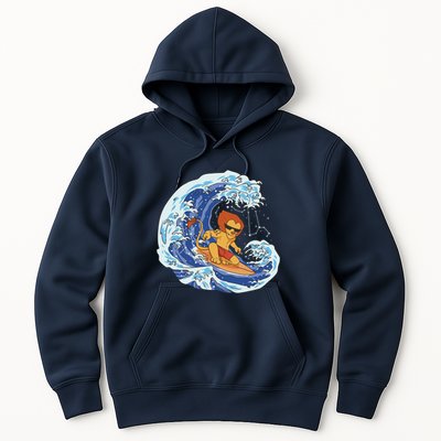Lion Surfing Wave Hoodie