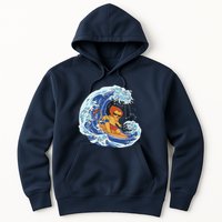 Lion Surfing Wave Hoodie