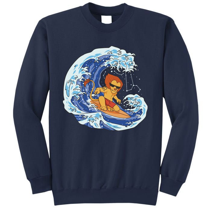 Lion Surfing Wave Sweatshirt