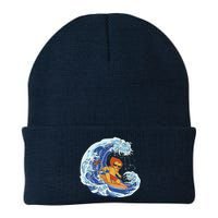 Lion Surfing Wave Knit Cap Winter Beanie