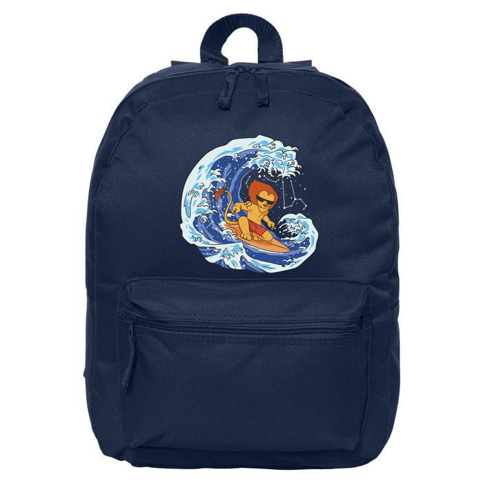 Lion Surfing Wave 16 in Basic Backpack