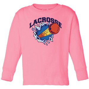 Lacrosse Sport Wild Toddler Long Sleeve Shirt