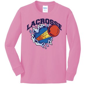 Lacrosse Sport Wild Kids Long Sleeve Shirt