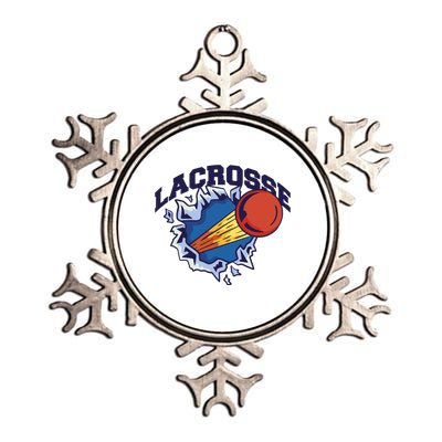 Lacrosse Sport Wild Metallic Star Ornament