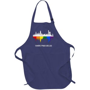 LGBT STONEWALLS WHERE PRIDE BEGAN Full-Length Apron With Pockets