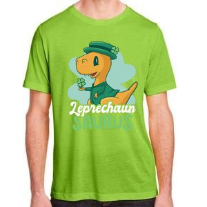 Leprechaun Saurus With A Dinosaur For St Patrick's Day Gift Adult ChromaSoft Performance T-Shirt