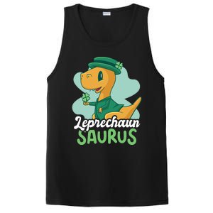 Leprechaun Saurus With A Dinosaur For St Patrick's Day Gift PosiCharge Competitor Tank