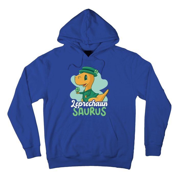 Leprechaun Saurus With A Dinosaur For St Patrick's Day Gift Hoodie