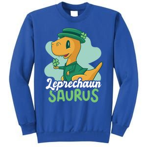 Leprechaun Saurus With A Dinosaur For St Patrick's Day Gift Sweatshirt