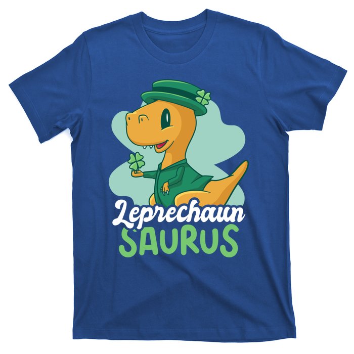 Leprechaun Saurus With A Dinosaur For St Patrick's Day Gift T-Shirt