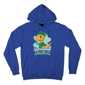 Leprechaun Saurus With A Dinosaur For St Patrick's Day Gift Tall Hoodie