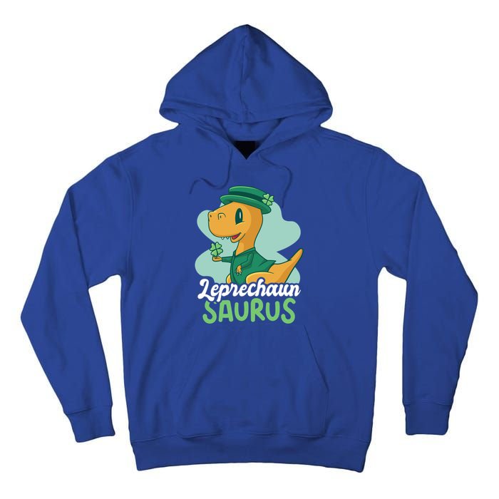 Leprechaun Saurus With A Dinosaur For St Patrick's Day Gift Tall Hoodie