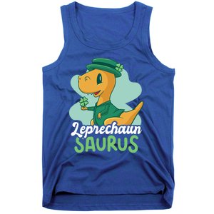 Leprechaun Saurus With A Dinosaur For St Patrick's Day Gift Tank Top