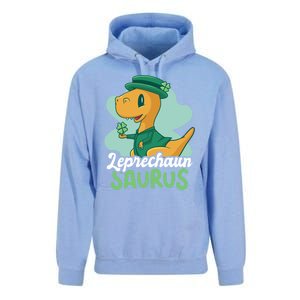 Leprechaun Saurus With A Dinosaur For St Patrick's Day Gift Unisex Surf Hoodie